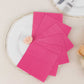 50 Pack Fuchsia Soft 2-Ply Disposable Cocktail Napkins, Paper Beverage Napkins 18 GSM - 5"x5"