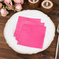 50 Pack Fuchsia Soft 2-Ply Disposable Cocktail Napkins, Paper Beverage Napkins 18 GSM - 5"x5"