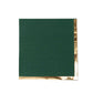 50 Pack Hunter Emerald Green Disposable Cocktail Napkins with Gold Foil Edge, Soft 2 Ply Paper Beverage Napkins - 5"x5"