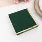 50 Pack Hunter Emerald Green Disposable Cocktail Napkins with Gold Foil Edge, Soft 2 Ply Paper Beverage Napkins - 5"x5"
