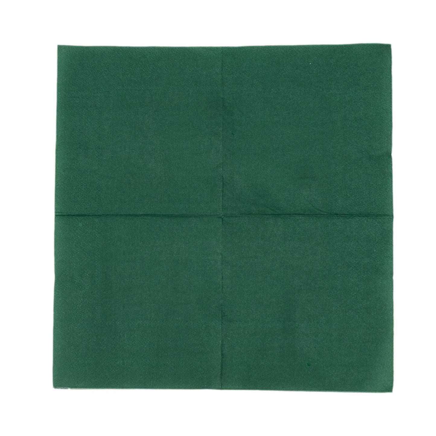 50 Pack Hunter Emerald Green Soft 2-Ply Disposable Cocktail Napkins, Paper Beverage Napkins 18 GSM - 5"x5"