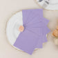 50 Pack Lavender Lilac Soft 2-Ply Disposable Cocktail Napkins, Paper Beverage Napkins 18 GSM - 5"x5"