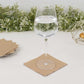 50 Pack 5"x5" Natural Soft 2-Ply Disposable Cocktail Napkins, Paper Beverage Napkins - 18 GSM