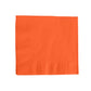 50 Pack 5"x5" Orange Soft 2-Ply Disposable Cocktail Napkins, Paper Beverage Napkins - 18 GSM