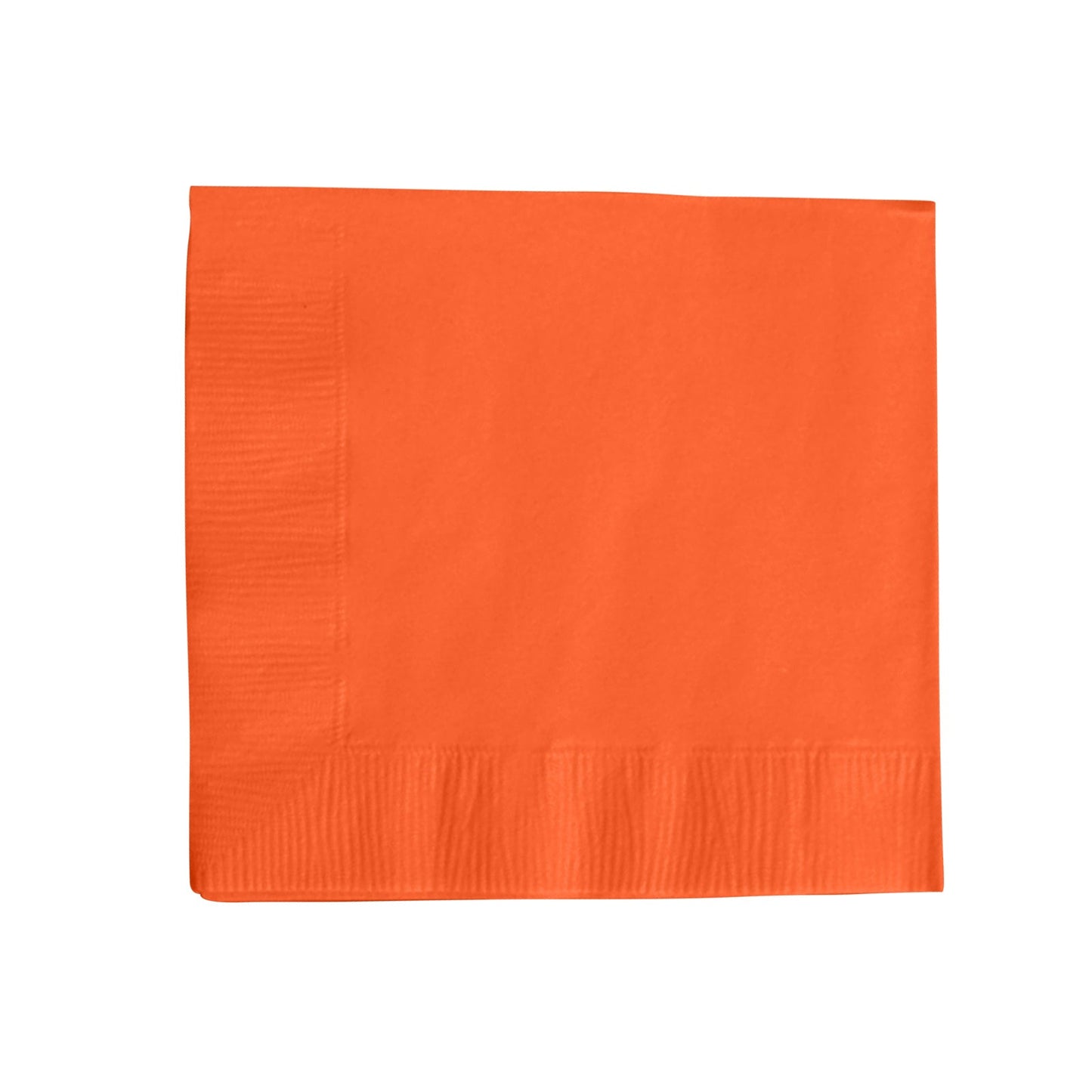 50 Pack 5"x5" Orange Soft 2-Ply Disposable Cocktail Napkins, Paper Beverage Napkins - 18 GSM