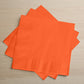 50 Pack 5"x5" Orange Soft 2-Ply Disposable Cocktail Napkins, Paper Beverage Napkins - 18 GSM