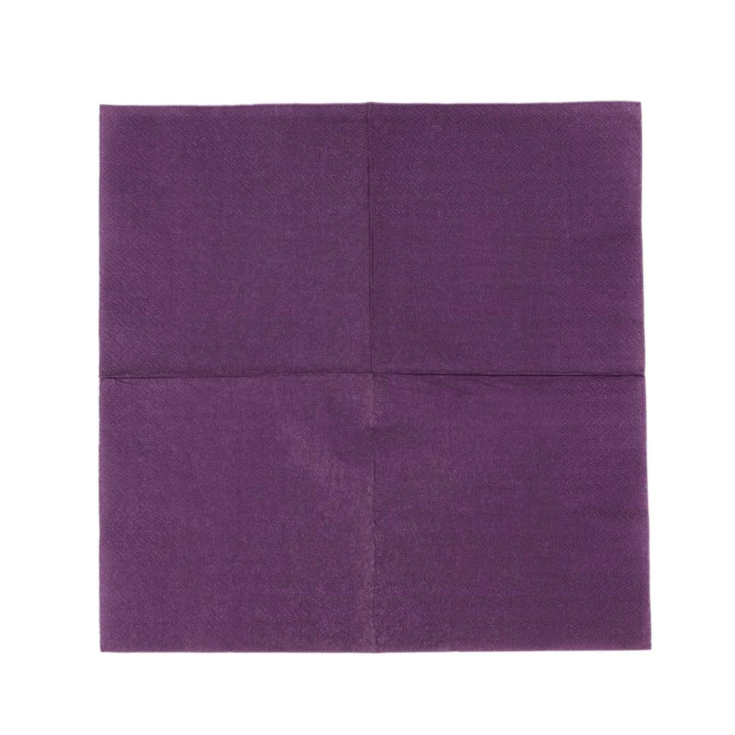 50 Pack Purple Soft 2-Ply Disposable Cocktail Napkins, Paper Beverage Napkins 18 GSM - 5"x5"