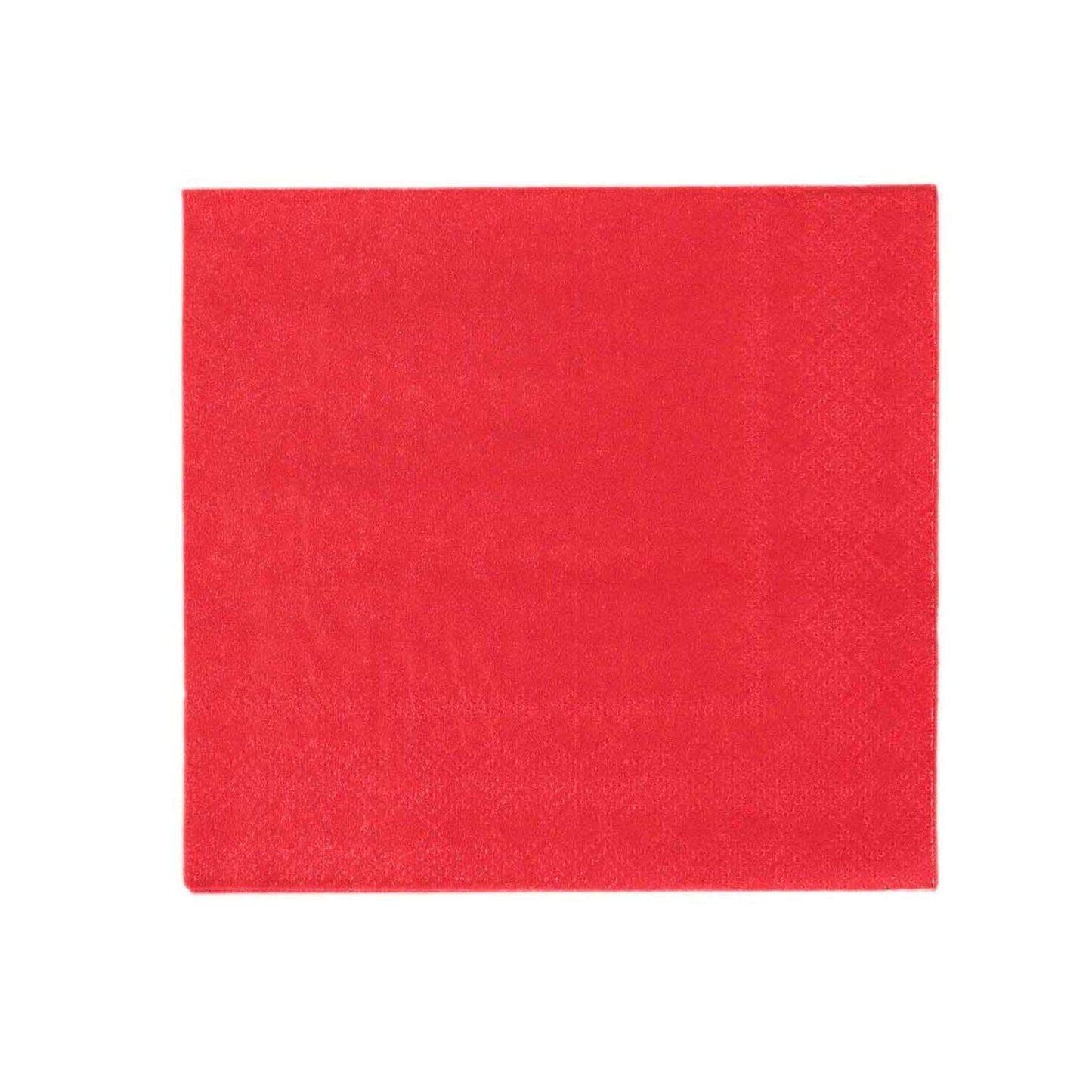 50 Pack Red Soft 2-Ply Disposable Cocktail Napkins, Paper Beverage Napkins 18 GSM - 5"x5"