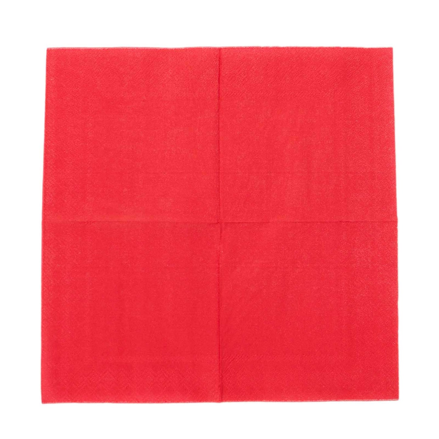 50 Pack Red Soft 2-Ply Disposable Cocktail Napkins, Paper Beverage Napkins 18 GSM - 5"x5"