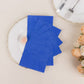 50 Pack 5"x5" Royal Blue Soft 2-Ply Disposable Cocktail Napkins, Paper Beverage Napkins - 18 GSM
