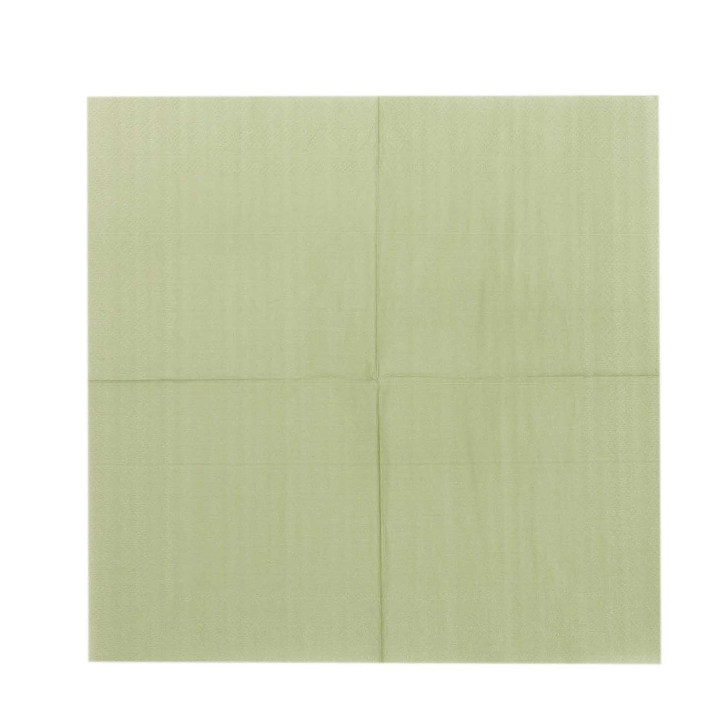 50 Pack Sage Green Soft 2-Ply Disposable Cocktail Napkins, Paper Beverage Napkins 18 GSM - 5"x5"