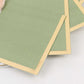 50 Pack Sage Green Disposable Cocktail Napkins with Gold Foil Edge, Soft 2 Ply Paper Beverage Napkins - 5"x5"
