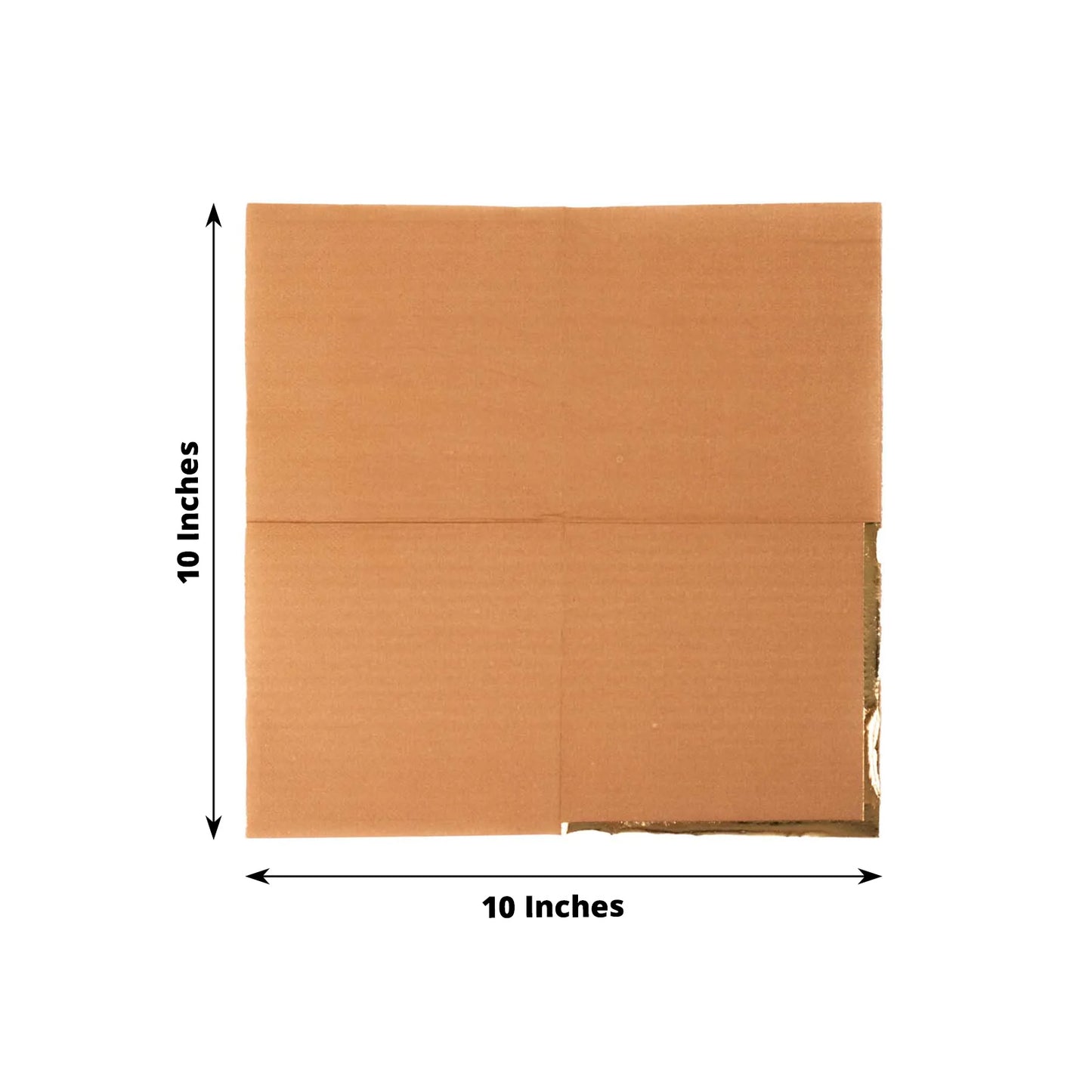 50 Pack Terracotta (Rust) Disposable Cocktail Napkins with Gold Foil Edge, Soft 2 Ply Paper Beverage Napkins - 5"x5"