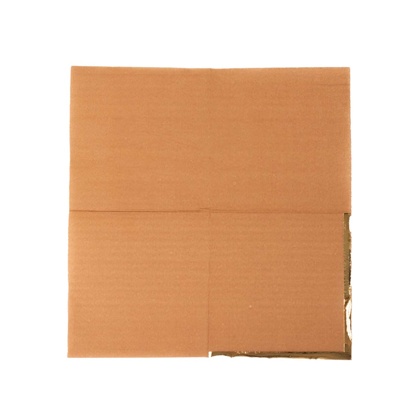 50 Pack Terracotta (Rust) Disposable Cocktail Napkins with Gold Foil Edge, Soft 2 Ply Paper Beverage Napkins - 5"x5"