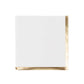 50 Pack White Disposable Cocktail Napkins with Gold Foil Edge, Soft 2 Ply Paper Beverage Napkins - 5"x5"