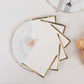 50 Pack White Disposable Cocktail Napkins with Gold Foil Edge, Soft 2 Ply Paper Beverage Napkins - 5"x5"