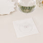 50 Pack 5"x5" White Soft 2-Ply Disposable Cocktail Napkins, Paper Beverage Napkins - 18 GSM