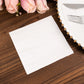 50 Pack 5"x5" White Soft 2-Ply Disposable Cocktail Napkins, Paper Beverage Napkins - 18 GSM