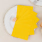 50 Pack 5"x5" Yellow Soft 2-Ply Disposable Cocktail Napkins, Paper Beverage Napkins - 18 GSM