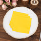50 Pack 5"x5" Yellow Soft 2-Ply Disposable Cocktail Napkins, Paper Beverage Napkins - 18 GSM