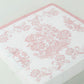 50 Pack 2-Ply Paper Beverage Napkins in White Matte Pink Damask Floral Pattern, Disposable Cocktail Napkins - Highly Absorbent & Soft