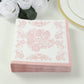 50 Pack 2-Ply Paper Beverage Napkins in White Matte Pink Damask Floral Pattern, Disposable Cocktail Napkins - Highly Absorbent & Soft