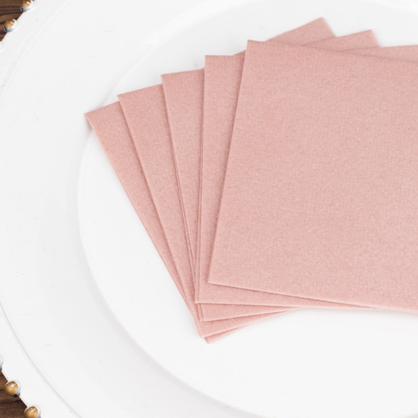 20 Pack Dusty Rose Linen-Feel Cocktail Napkins, Premium Cloth-Like Airlaid Paper Beverage Napkins, Disposable Soft and Absorbent Hand Towels