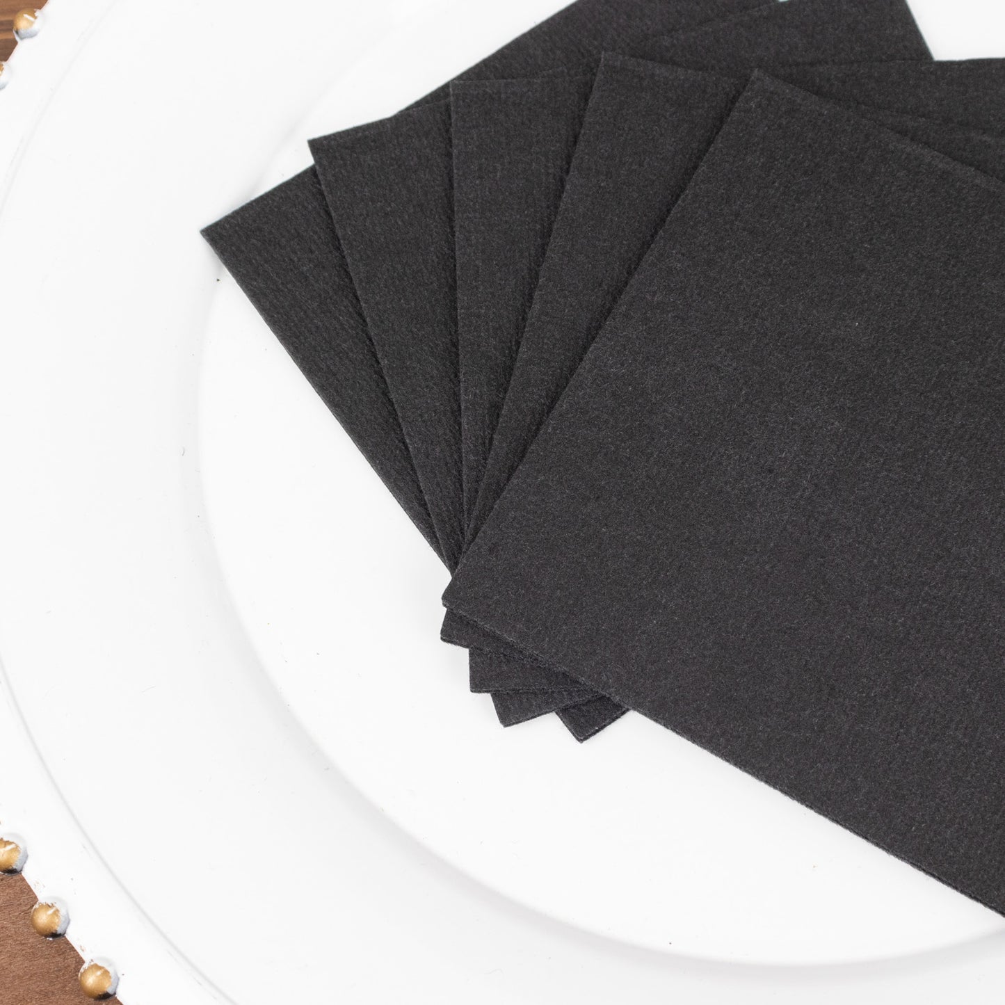 20 Pack Black Linen-Feel Cocktail Napkins, Premium Cloth-Like Airlaid Paper Beverage Napkins, Disposable Soft and Absorbent Hand Towels