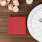 20 Pack Burgundy Linen-Feel Cocktail Napkins, Premium Cloth-Like Airlaid Paper Beverage Napkins, Disposable Soft and Absorbent Hand Towels