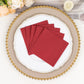 20 Pack Burgundy Linen-Feel Cocktail Napkins, Premium Cloth-Like Airlaid Paper Beverage Napkins, Disposable Soft and Absorbent Hand Towels