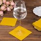20 Pack Gold Linen-Feel Cocktail Napkins, Premium Cloth-Like Airlaid Paper Beverage Napkins, Disposable Soft and Absorbent Hand Towels