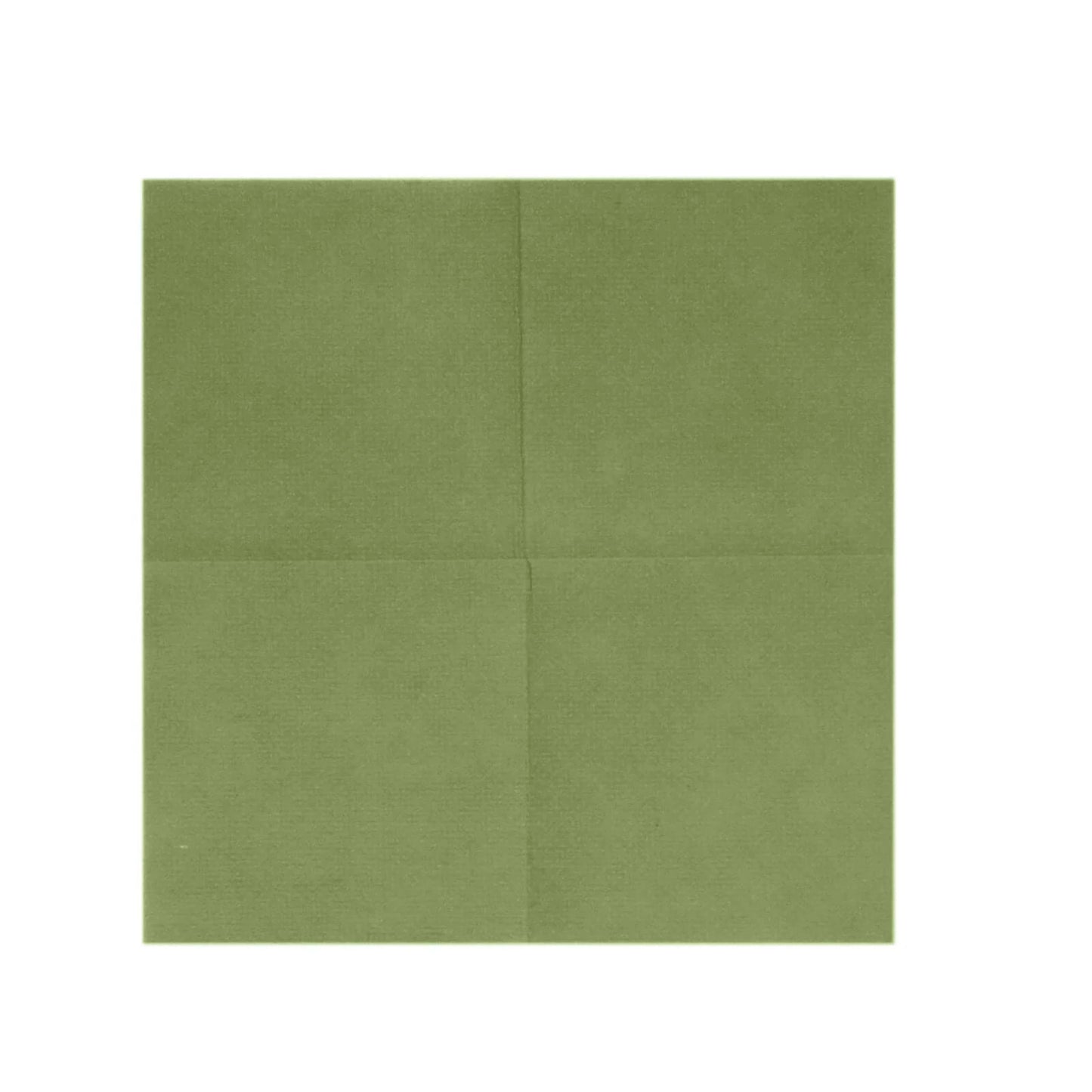 20 Pack Olive Green Linen-Feel Cocktail Napkins, Premium Cloth-Like Airlaid Paper Beverage Napkins, Disposable Soft and Absorbent Hand Towels