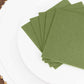 20 Pack Olive Green Linen-Feel Cocktail Napkins, Premium Cloth-Like Airlaid Paper Beverage Napkins, Disposable Soft and Absorbent Hand Towels