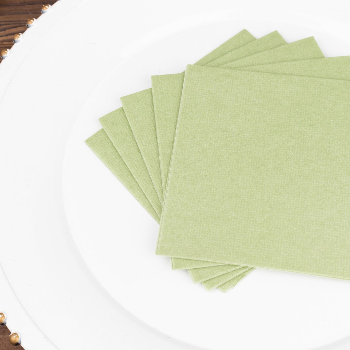 20 Pack Sage Green Linen-Feel Cocktail Napkins, Premium Cloth-Like Airlaid Paper Beverage Napkins, Disposable Soft and Absorbent Hand Towels