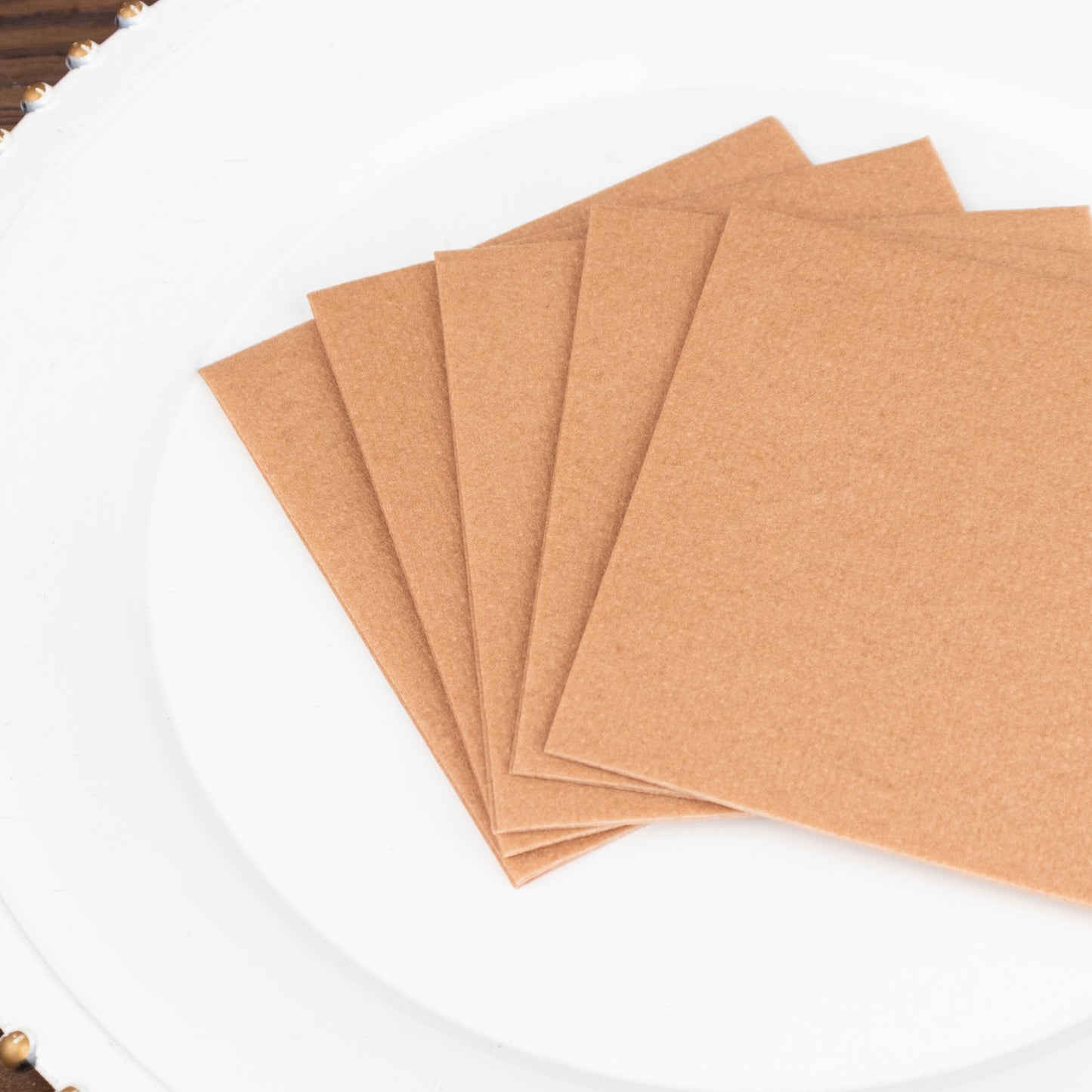 20 Pack Terracotta Rust Linen-Feel Cocktail Napkins, Premium Cloth-Like Airlaid Paper Beverage Napkins, Disposable Soft and Absorbent Hand Towels