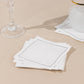 Disposable Cotton Cocktail Napkins – 50 White 4.5" x 4.5" Napkins for High-End Bars, Receptions & Parties