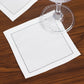 Disposable Cotton Cocktail Napkins – 50 White 4.5" x 4.5" Napkins for High-End Bars, Receptions & Parties