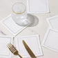 Disposable Cotton Cocktail Napkins – 50 White 4.5" x 4.5" Napkins for High-End Bars, Receptions & Parties