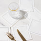 Disposable Cotton Cocktail Napkins – 50 White 4.5" x 4.5" Napkins for High-End Bars, Receptions & Parties