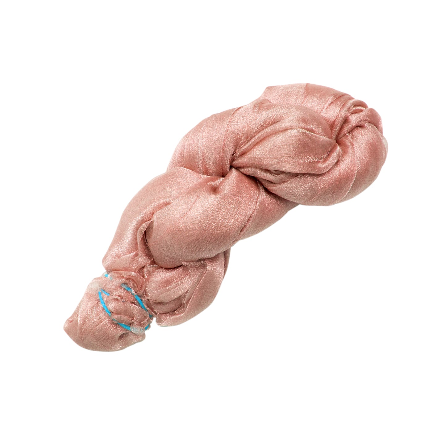 Dusty rose sheer crinkled organza dinner napkin, premium shimmer decorative.