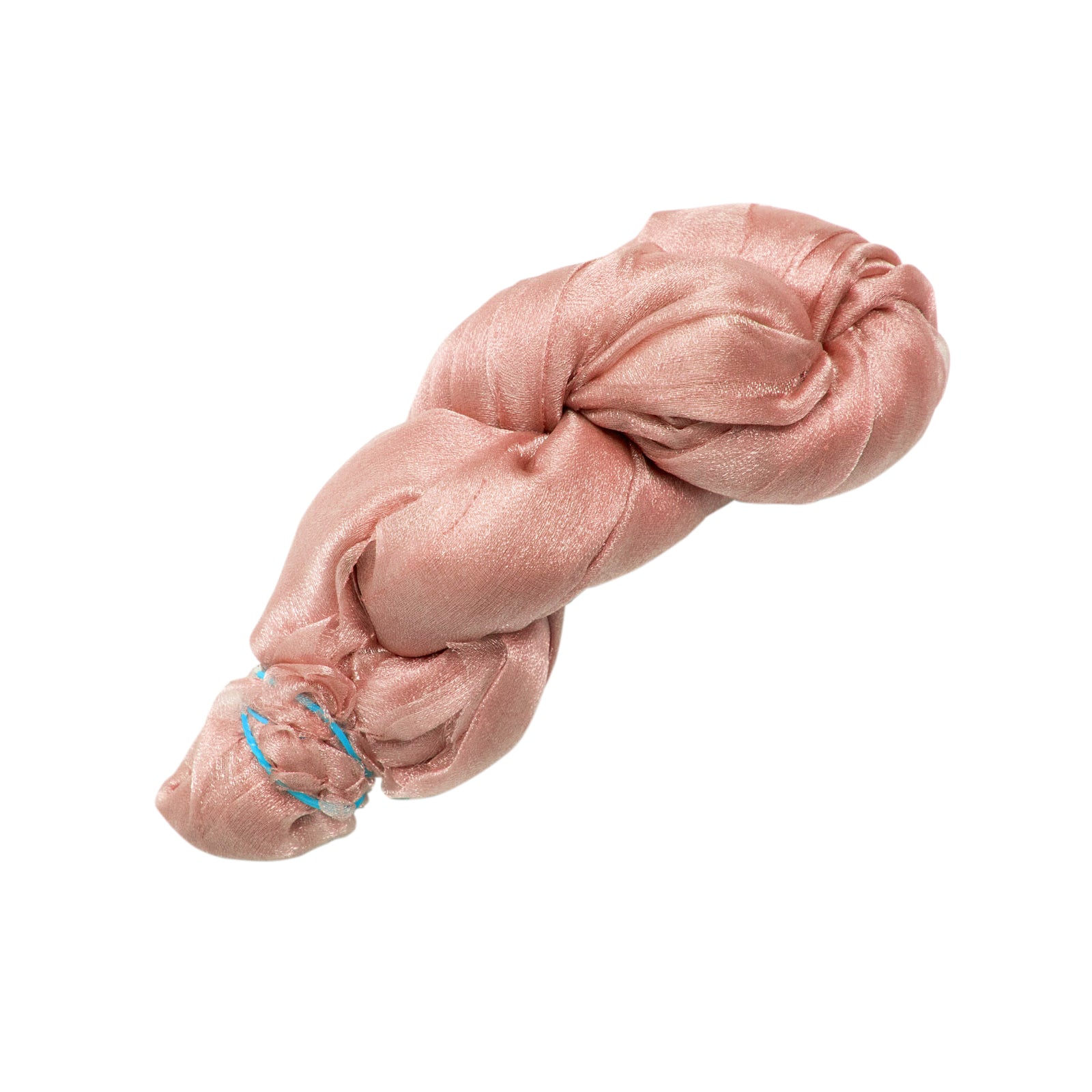 Dusty rose sheer crinkled organza dinner napkin, premium shimmer decorative.