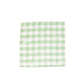 5 Pack Sage Green White Buffalo Plaid Cloth Dinner Napkins, Gingham Style 15"x15"
