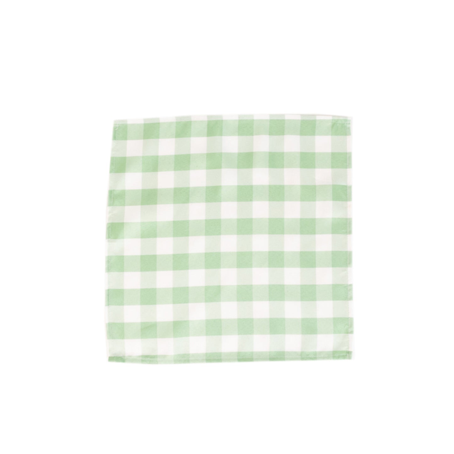 5 Pack Sage Green White Buffalo Plaid Cloth Dinner Napkins, Gingham Style 15"x15"