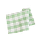 5 Pack Sage Green White Buffalo Plaid Cloth Dinner Napkins, Gingham Style 15"x15"