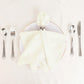 5 Pack Ivory Cotton Blend Cloth Napkins, Washable Reusable Table Dinner Napkins - 20"x20"