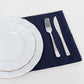 5 Pack Navy Blue Cotton Blend Cloth Napkins, Washable Reusable Table Dinner Napkins - 20"x20"