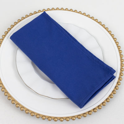Lasting Elegance with Royal Blue Cotton Blend Napkins