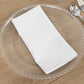 5 Pack White Cotton Blend Cloth Napkins, Washable Reusable Table Dinner Napkins - 20"x20"