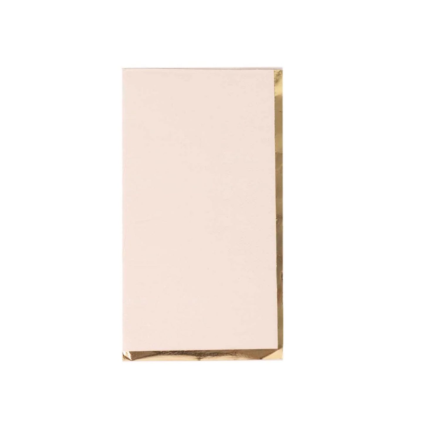 50 Pack Blush Soft 2 Ply Disposable Party Napkins with Gold Foil Edge, Dinner Paper Napkins