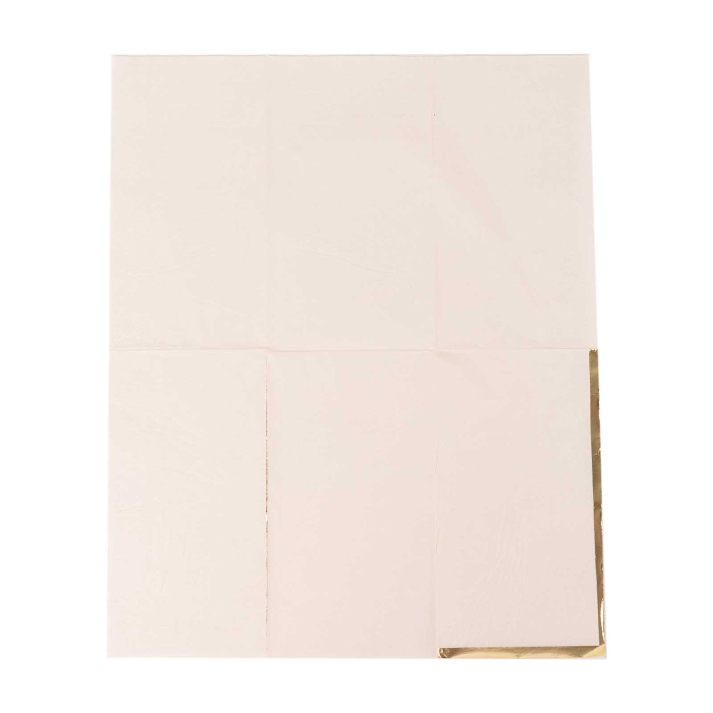 50 Pack Blush Soft 2 Ply Disposable Party Napkins with Gold Foil Edge, Dinner Paper Napkins